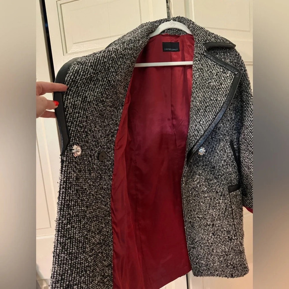 Cynthia Rowley Tweed Jacket with Leather Accent Size Small - Picture 2 of 7